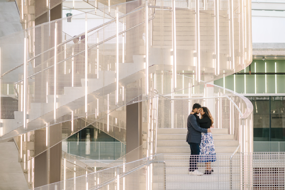 Post Houston HTX building sky garden rooftop garden engagement proposal location best houston photographer
