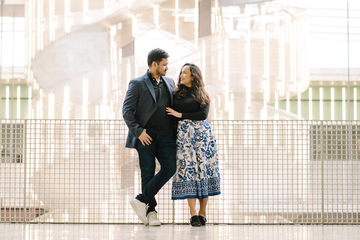 Post Houston HTX building sky garden rooftop garden engagement proposal location best houston photographer
