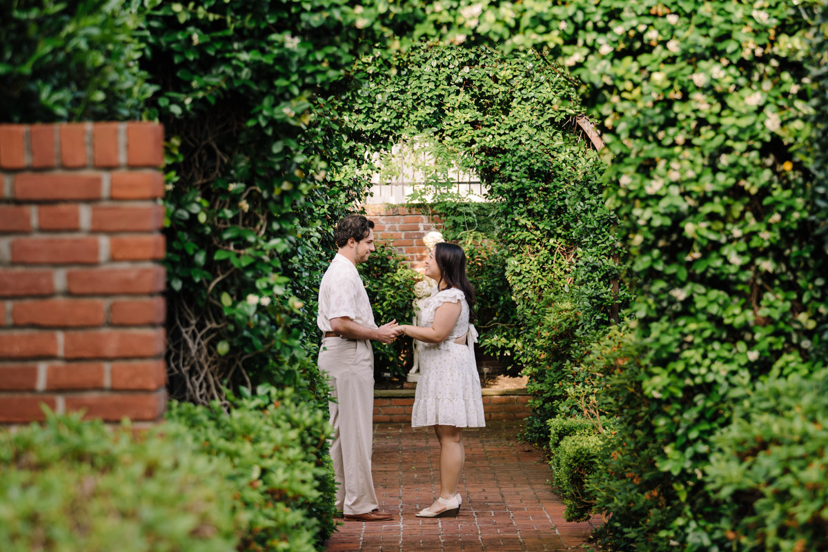 River oaks garden club engagement proposal location best houston photographer