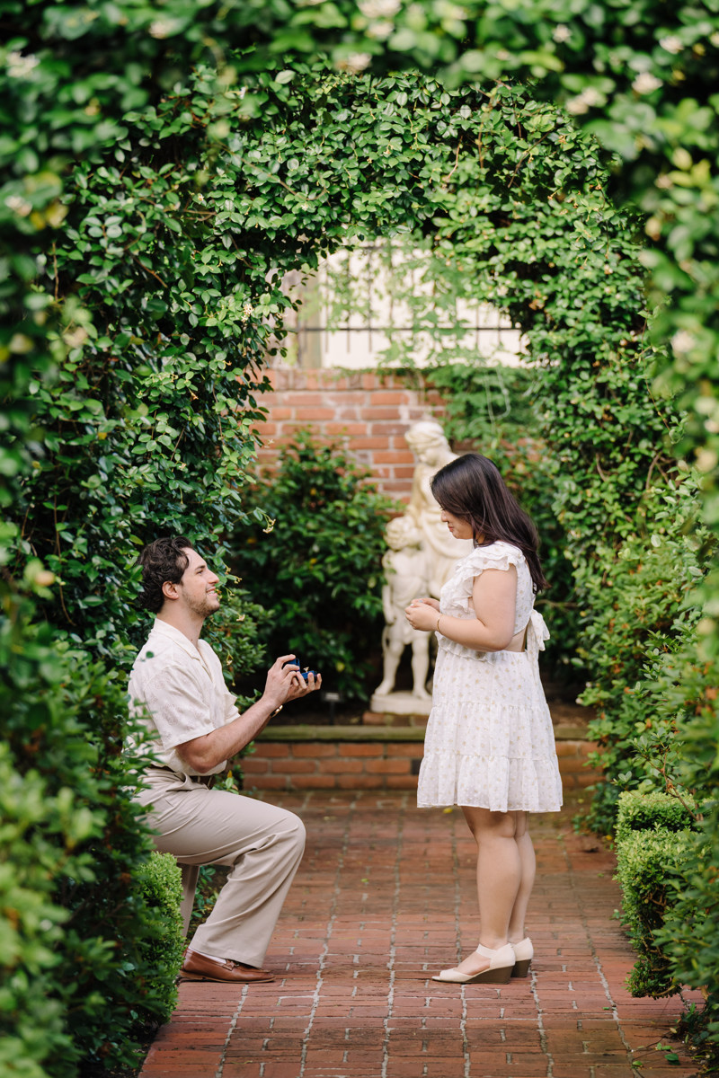 River oaks garden club engagement proposal location best houston photographer