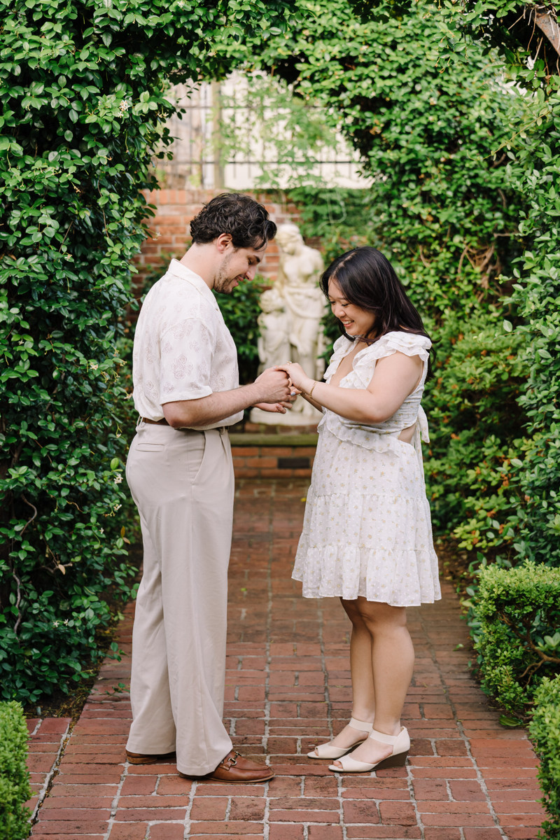 River oaks garden club engagement proposal location best houston photographer