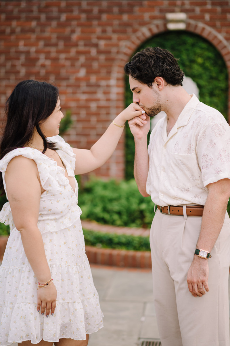 River oaks garden club engagement proposal location best houston photographer