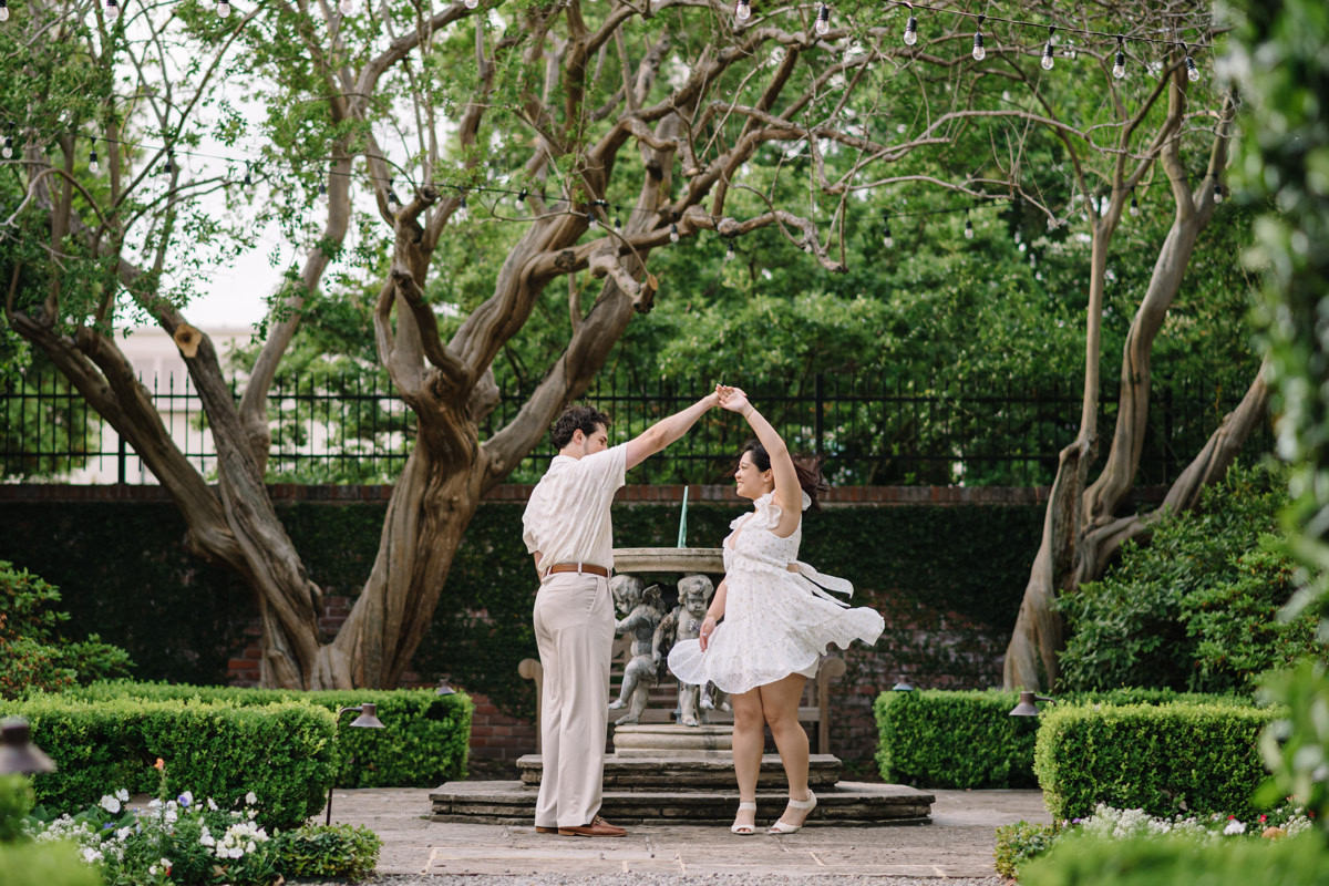 River oaks garden club engagement proposal location best houston photographer