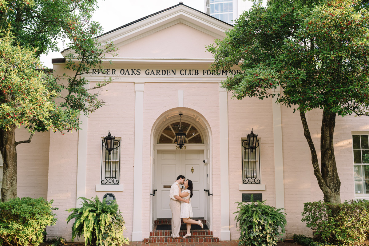 River oaks garden club engagement proposal location best houston photographer